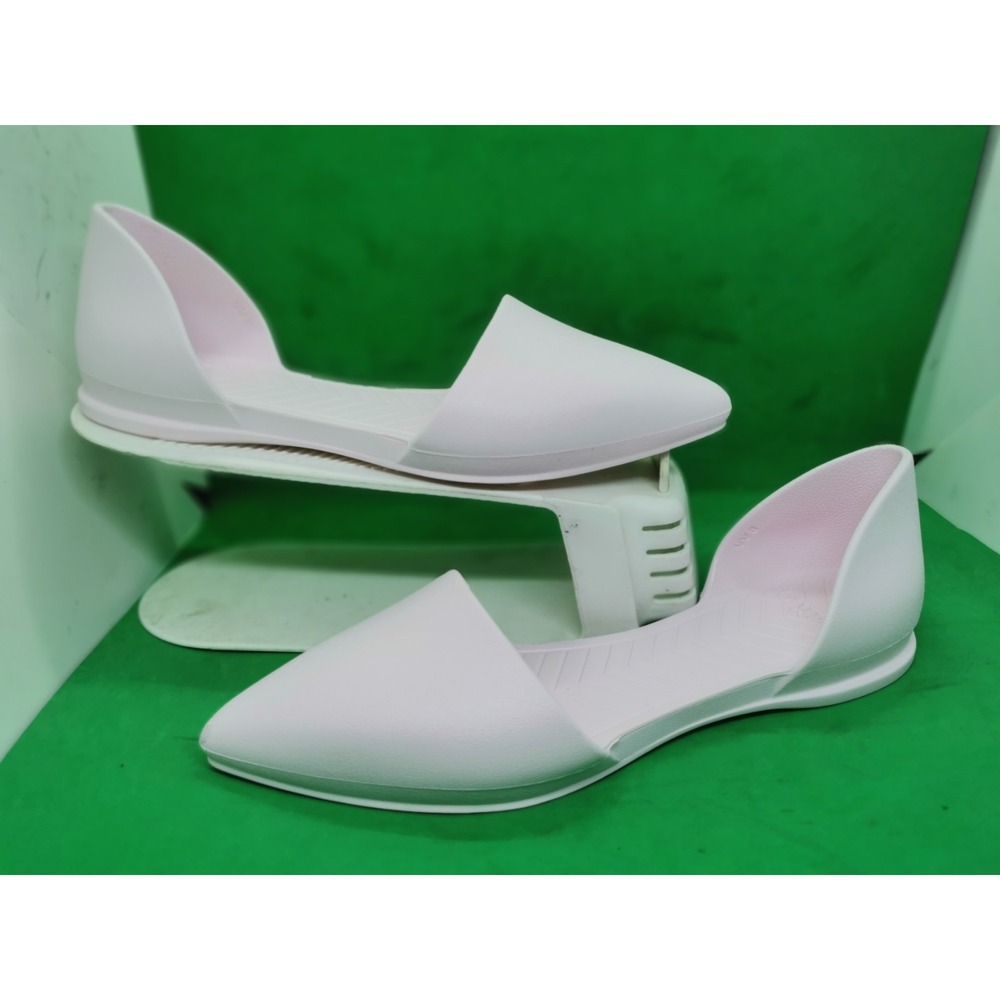 Native Womens Size 8 Audrey Dorsay Flats Jiffy Light Pink Slip On Waterproof